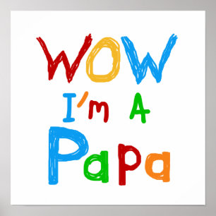Poster Wow, je suis un Papa Tshirts et GIfts