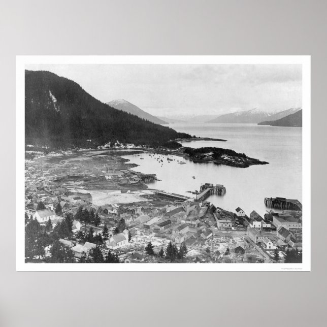 Poster Wrangell, Alaska Panorama 1914 (Devant)