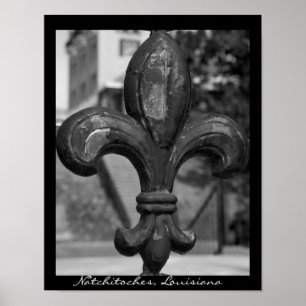 Poster Wrought Iron Fleur de lis Natchitoches