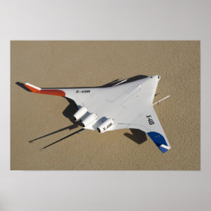 Poster X-48B a mélangé le véhicule aérien touché par