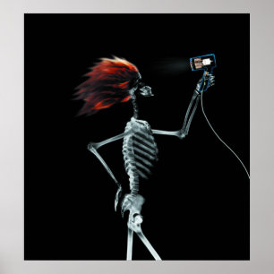 POSTER - X RAY SKELETON HAIR STYLING ORIGINAL
