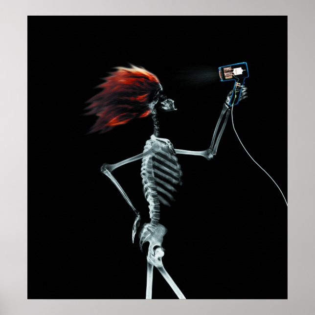 POSTER - X RAY SKELETON HAIR STYLING ORIGINAL (Devant)