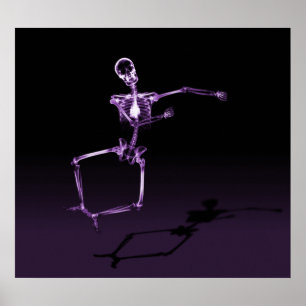 POSTER - X RAY SKELETON JOY LEAP LEAP BLK PURPLE