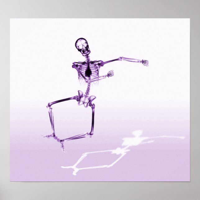 POSTER - X RAY SKELETON JOY LEAP PURPLE (Devant)