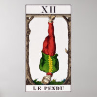 XII L'homme pendu, carte tarot