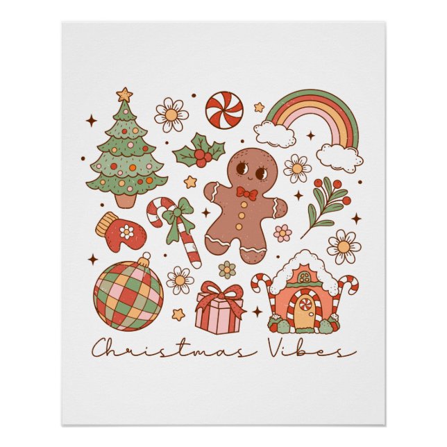 Poster Xmas Gift Christmas Vibes (Devant)