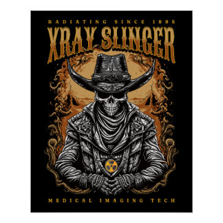 Poster XRay Slinger Skeleton Cowboy