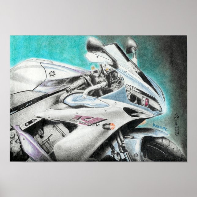 Poster Yamaha R1 (Devant)