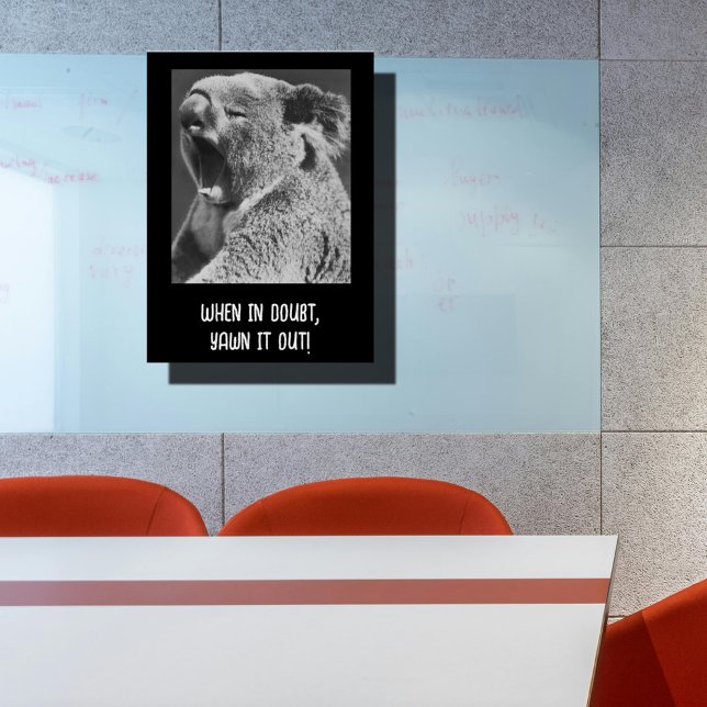 Poster Yawning Koala, une citation drôle (Créateur téléchargé)