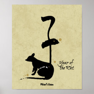 Poster Year of the Rat - Chinese Zodiac