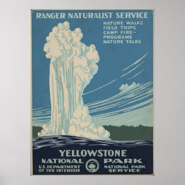 Poster Yellowstone National Park (Devant)