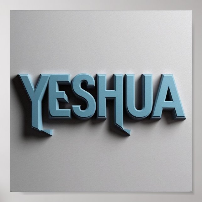 Poster Yeshua Matte | Design hébreu Ai (Devant)