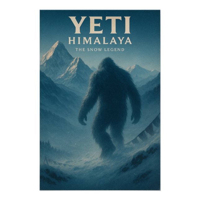 Poster Yeti — La légende de neige de l'Himalaya. (Devant)