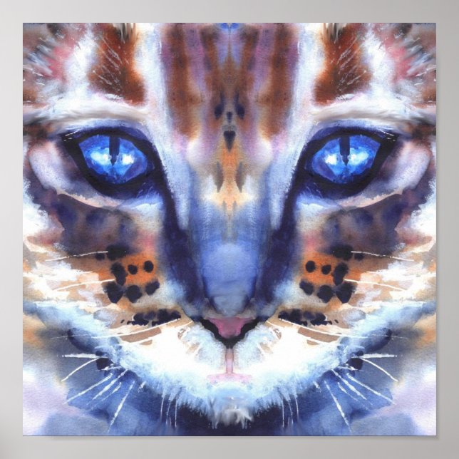 Poster yeux bleus (Devant)