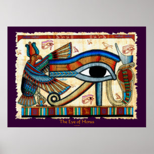 Poster YEUX DE HORUS Egyptian Wadjet Art