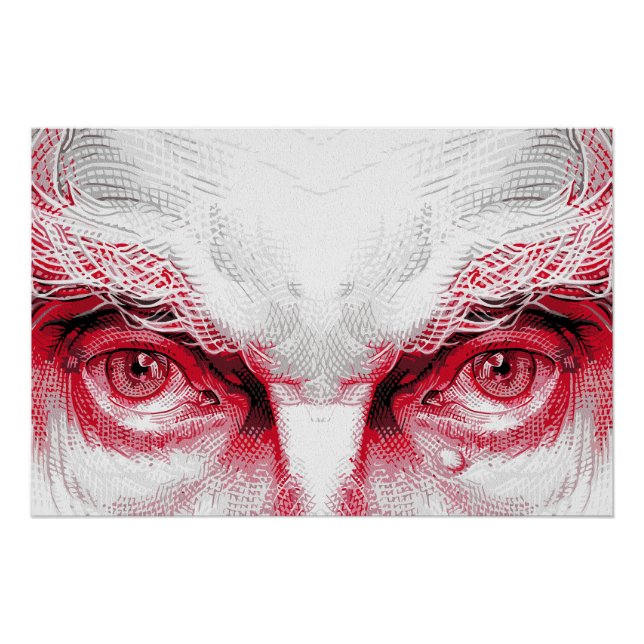 Poster Yeux de l'ancien mal – Alerte rouge (Devant)