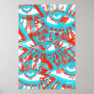 Poster Yeux Reeated