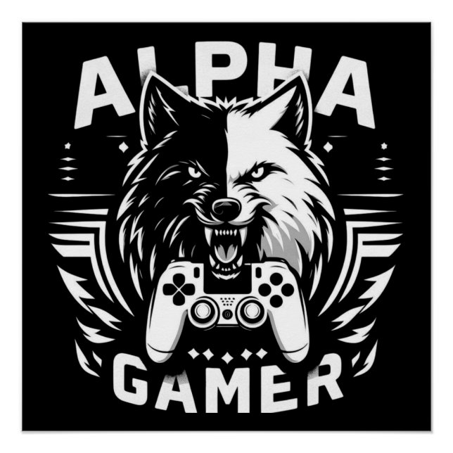 Poster Yin Yang Alpha Gamer Loup (Devant)