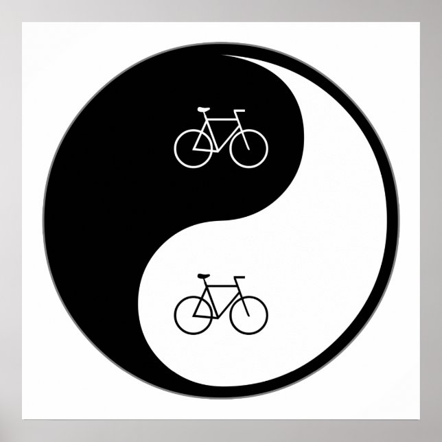 Poster Yin Yang Bicycling (Devant)