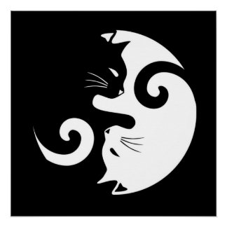 Poster Yin Yang Kitties