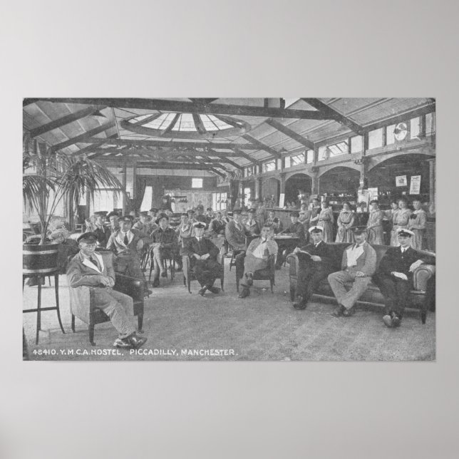 Poster YMCA Hostel, Piccadilly, Manchester, c.1910 (Devant)