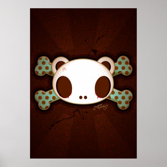 Poster Yo Amo La Leche "Panda Skull" (Devant)