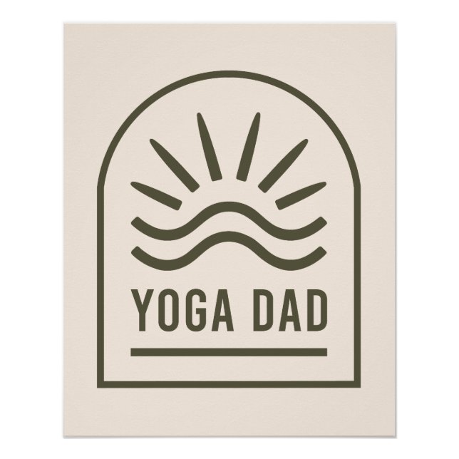 Poster Yoga papa zen spirituel yogi boho esthétique (Devant)