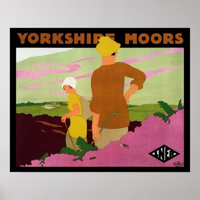 Poster Yorkshire Moors (Devant)