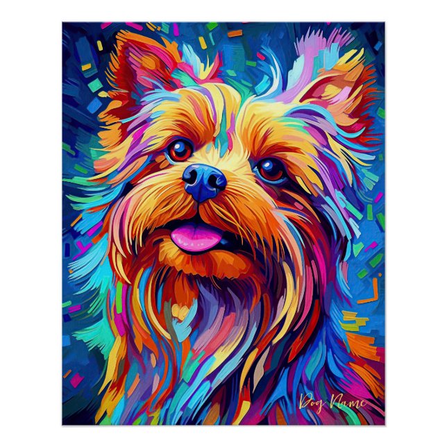 Poster Yorkshire Terrier Chien 001 - Zetton Ziana (Devant)