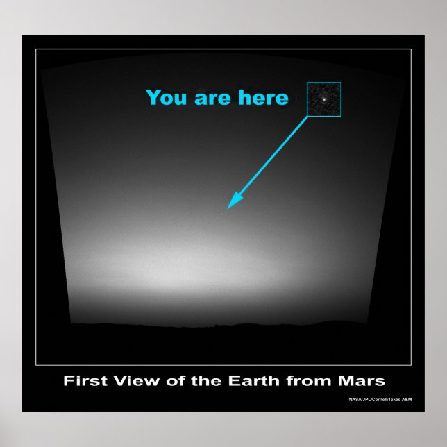 Poster You are Here - First view of Earth (Devant)