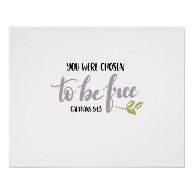 Poster You Were Chosen to Be Free –  (Devant)