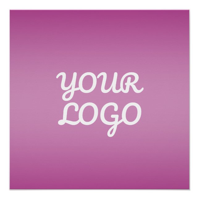 Poster Your Logo & Modern Simple Ombre | Purple (Devant)