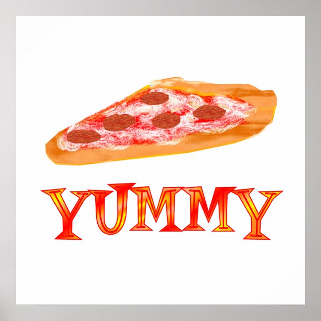 Poster Yummy Pizza (Devant)