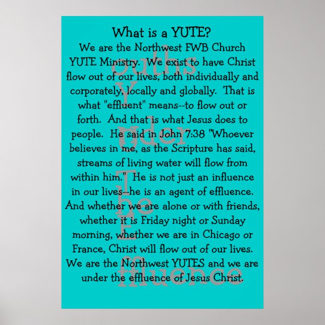 Poster Yute (Devant)