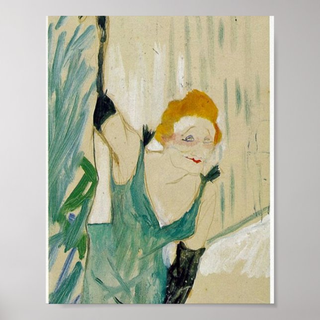 Poster Yvette Guilbert par Henri de Toulouse-Lautrec (Devant)
