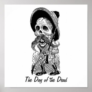 Poster Zapatista Calavera. c. début des années 1900. Mexi