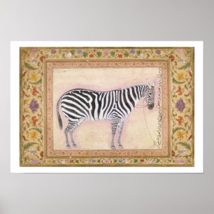 Poster Zebra, de l'album Minto, 1621 (gouache sur pa