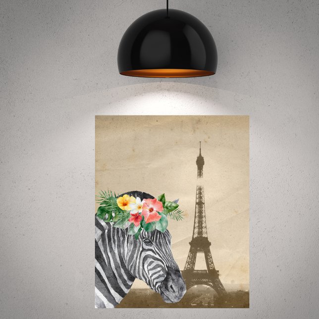 Poster Zebra & Tour Eiffel (Créateur téléchargé)