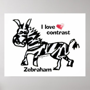 Poster Zebraham - J'aime le contraste