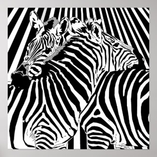 Poster Zebras Hugging pour Binary Options Trading
