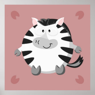 Poster Zèbre mignon