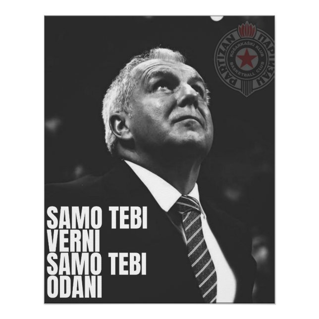 Poster Zeljko Obradovic ZOC Partizan (Devant)