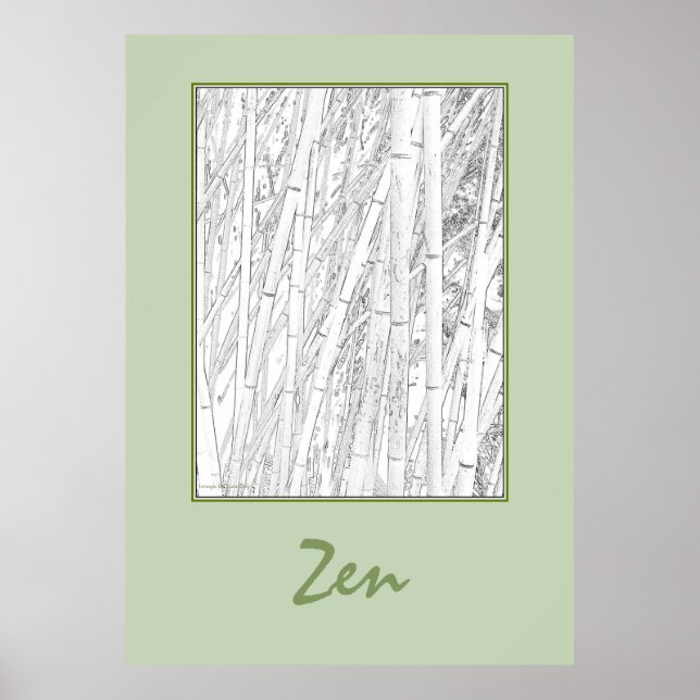 Poster 'Zen Bamboo' (Devant)