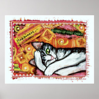 Poster Zen Cat Art