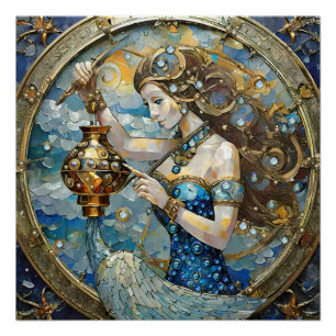 Poster Zodiac - Aquarius Le Porteur D'Eau