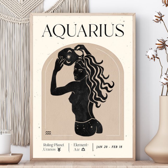 Poster Zodiac féminin Aquarius (Créateur téléchargé)