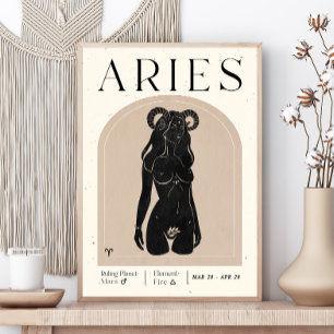 Poster Zodiac féminin Aries