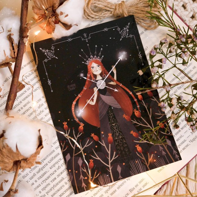 Poster Zodiac Sagittarius par Alexandra Dikaia (The inner Sagittarius knows that there is no one goal for the whole of life. )