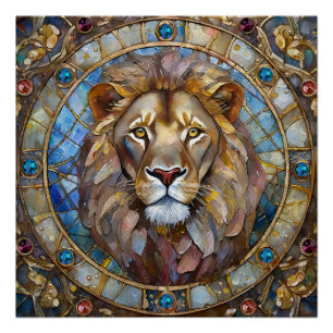 Poster Zodiaque - Lion le Lion