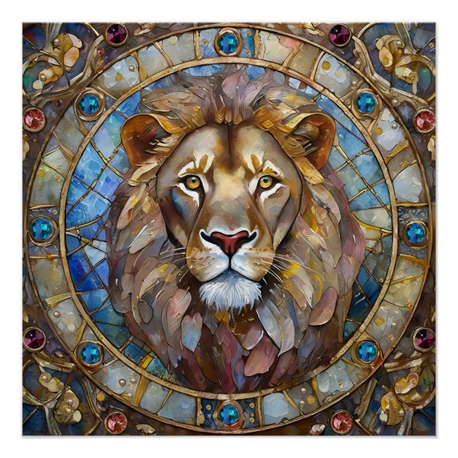 Poster Zodiaque - Lion le Lion (Devant)